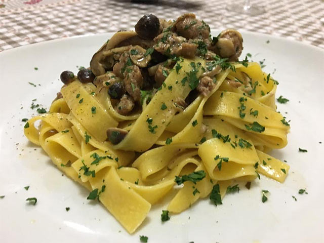 Pappardelle Ai Funghi E Salsiccia Chef Stefano Barbato
